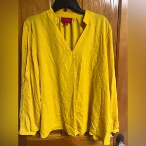 Women’s Jennifer Lopez Yellow Blouse xxl NWT